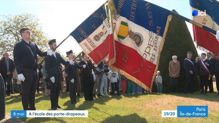 Porte drapeaux - Reportage de France 3